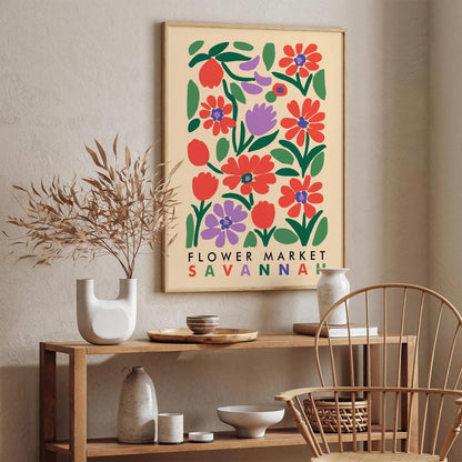 Savannah Flower Market Poster