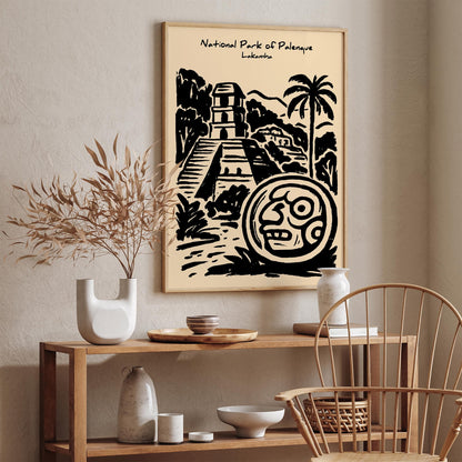 National Park of Palenque Mexico Travel Poster