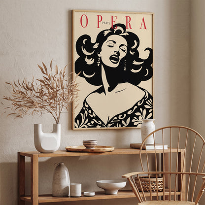 Paris Opera Vintage Poster - Retro Music Wall Art