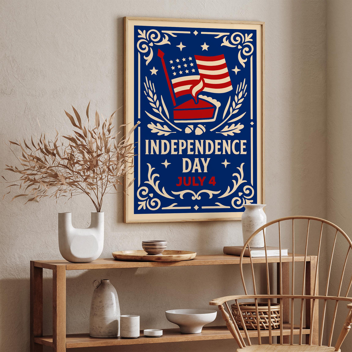 July 4 Independence Day Art Poster