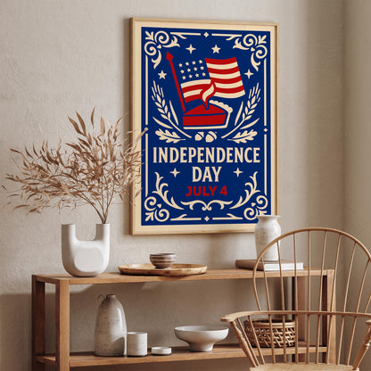 July 4 Independence Day Art Poster