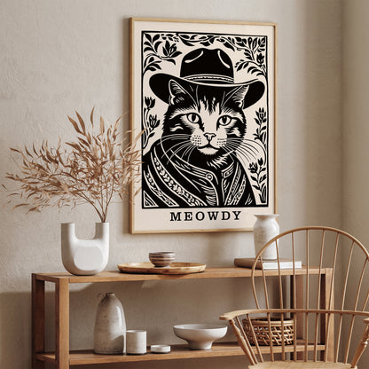 Cat Cowboy Meowdy Poster