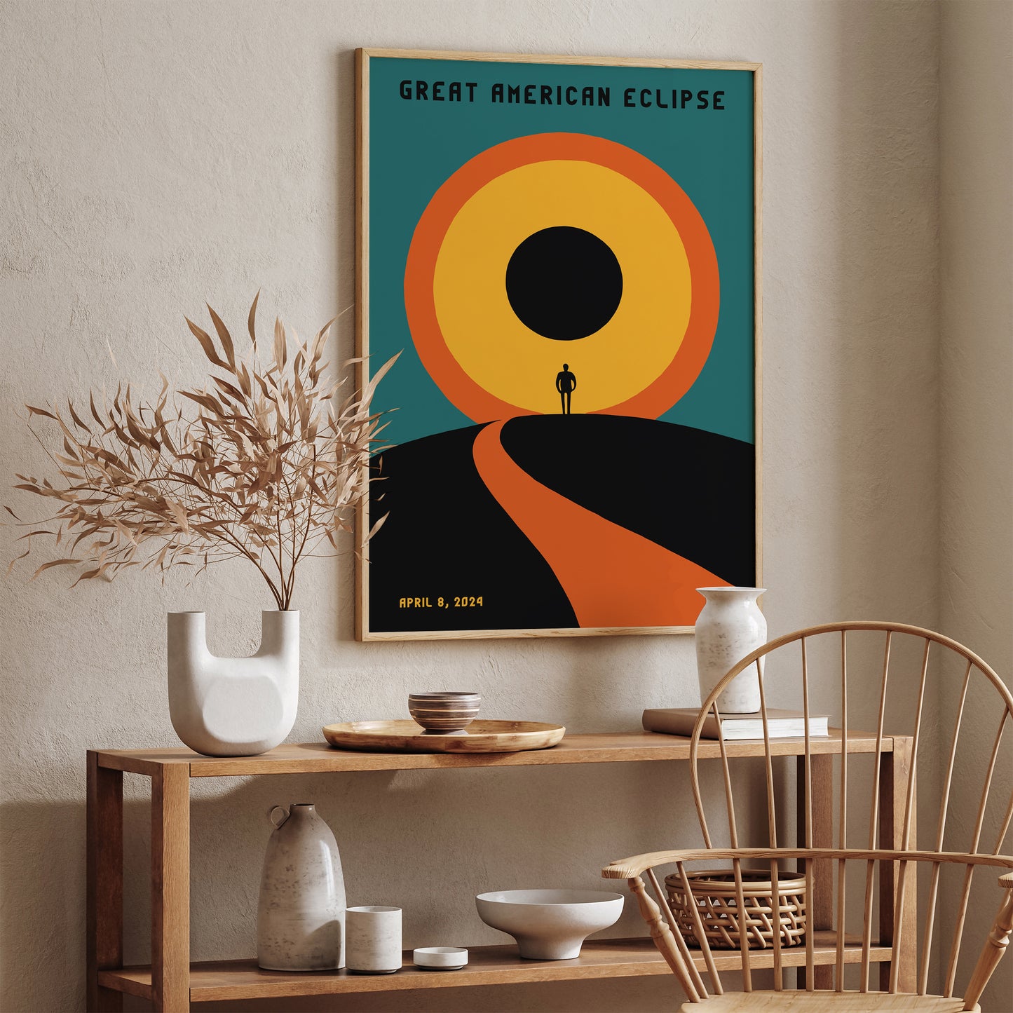 Great American Eclipse Art Print 2024