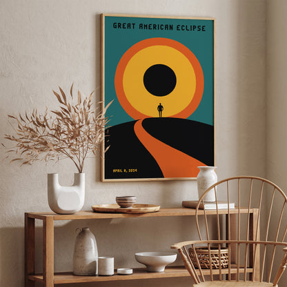 Great American Eclipse Art Print 2024