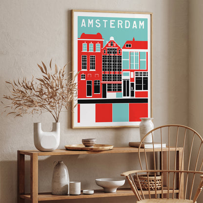 Amsterdam - Retro Travel Poster