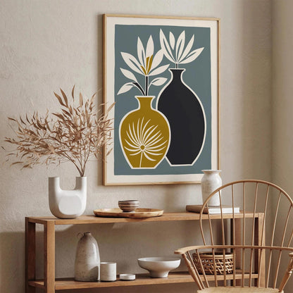 Scandinavian Floral Wall Art – Minimalist Nordic Flower Print