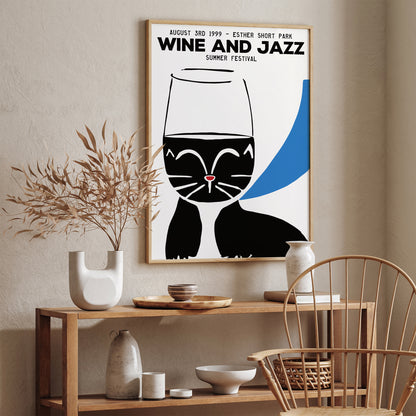 Wine and Jazz Summer Festival Poster