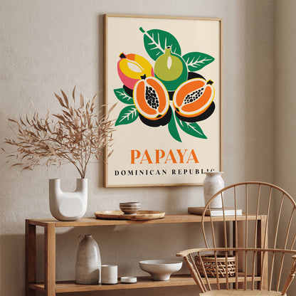 Papaya Tropical Fruit Poster