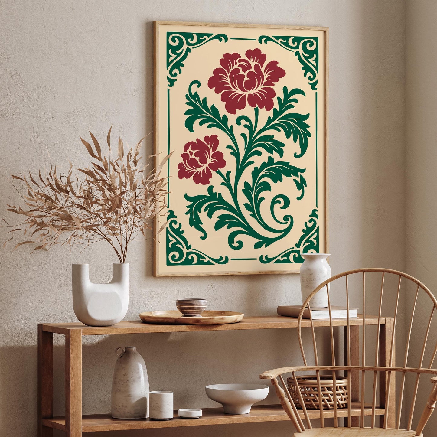 Rococo Style Floral Art Print