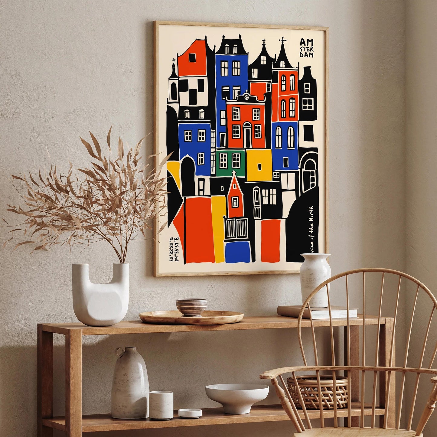 Amsterdam Netherlands Travel Poster