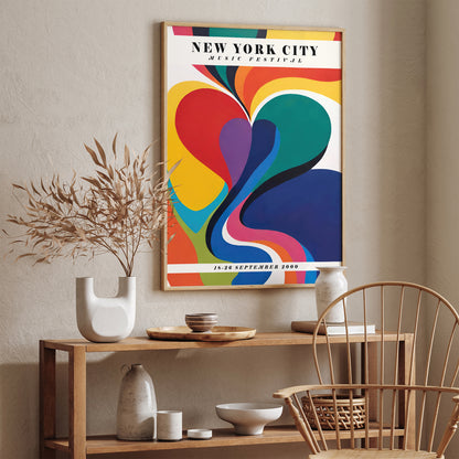 Colorful New York City Music Poster
