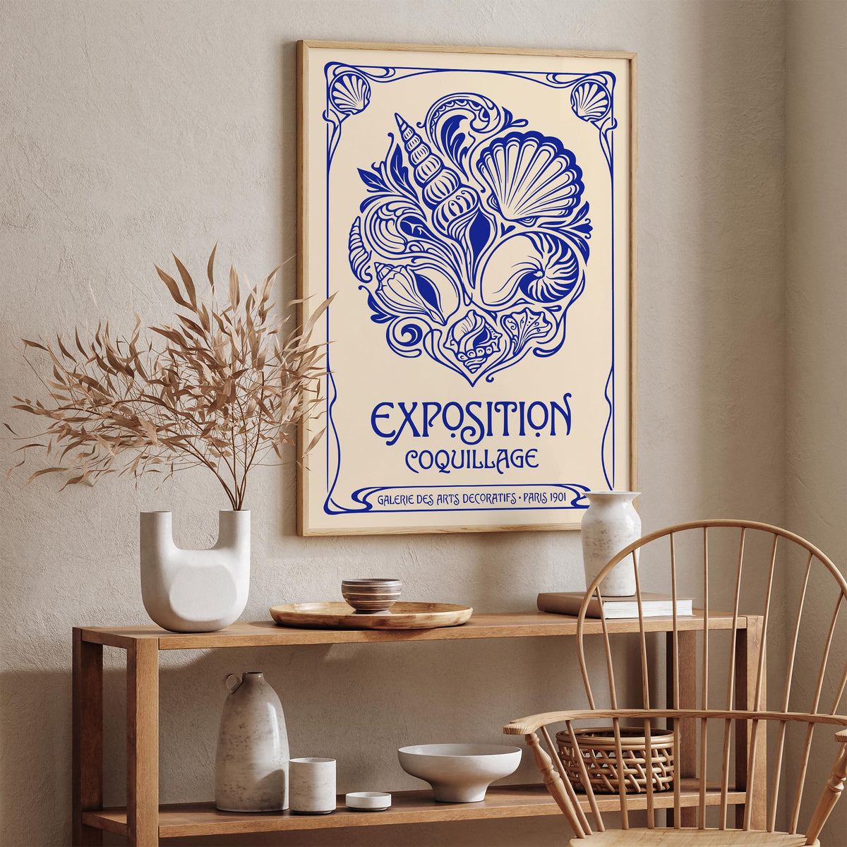 Vintage Seashells Exhibition Poster