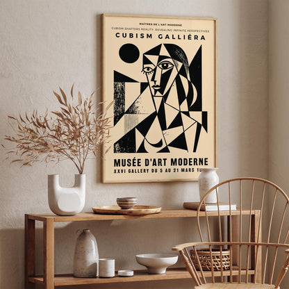 Vintage Cubism Exhibition Poster Print