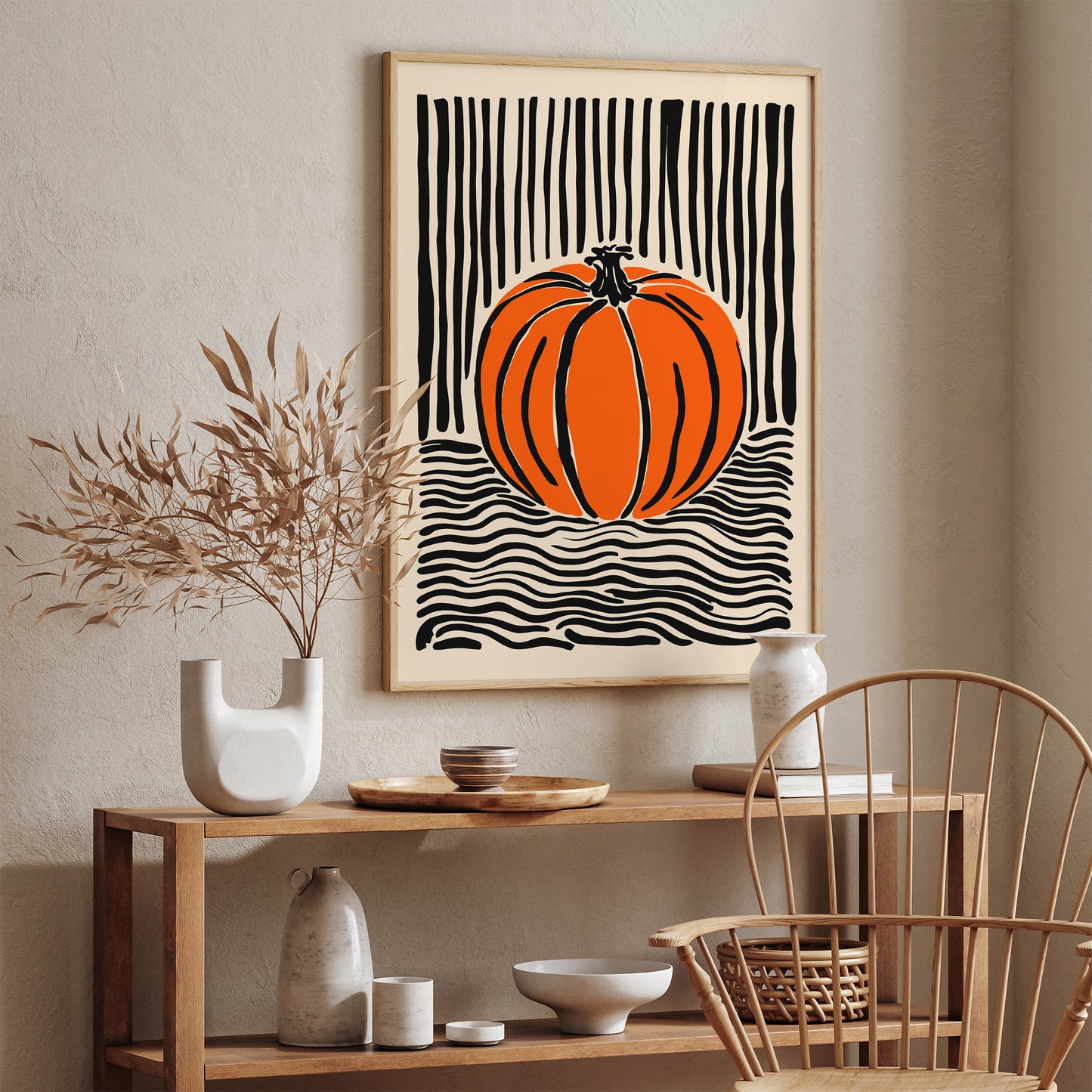 Fall Home Decor Pumpkin Art Print