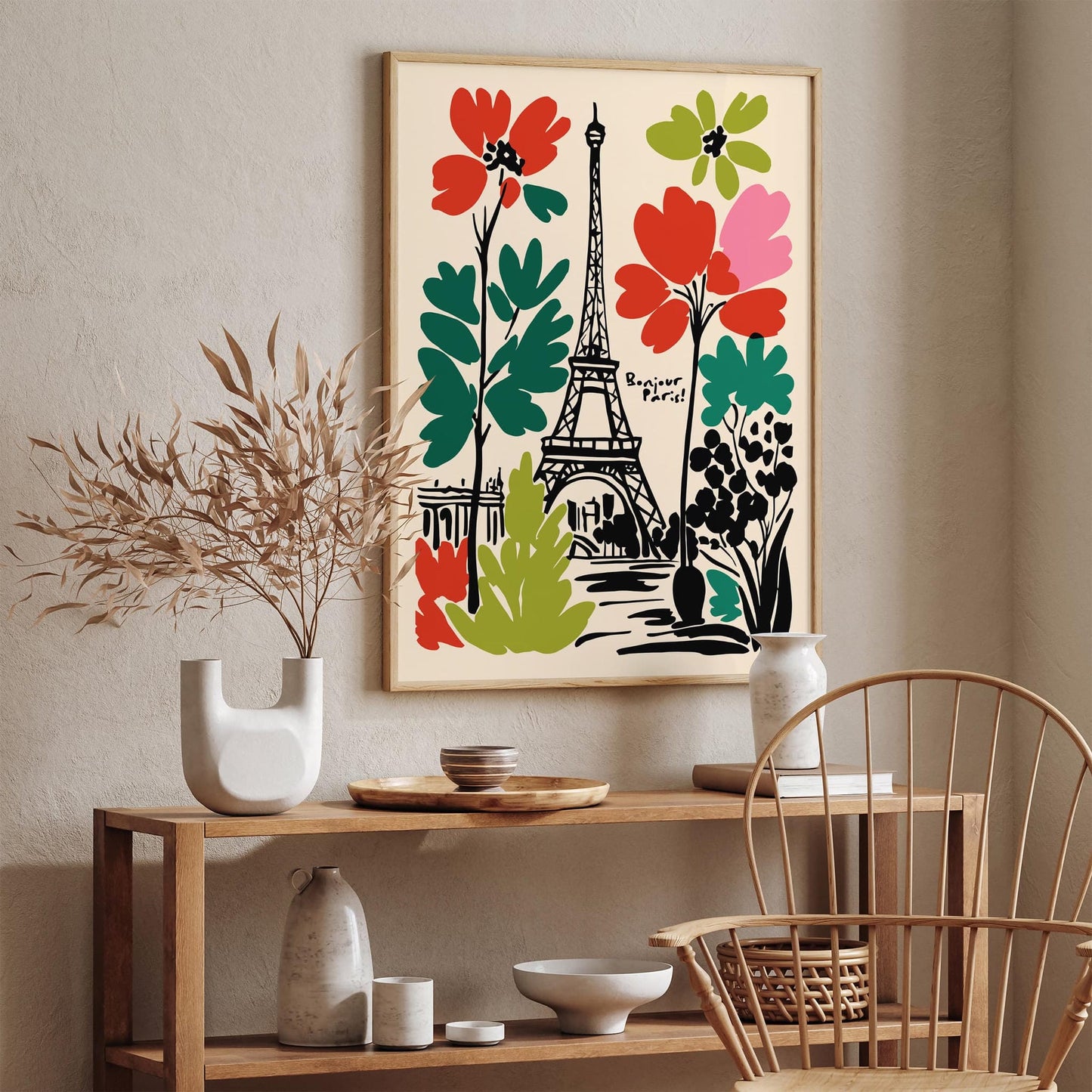 Bonjour Paris! Travel Eclectic Wall Art Print