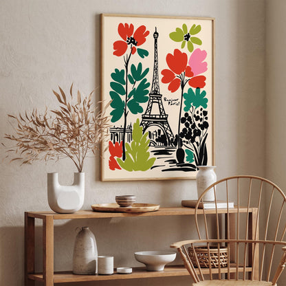 Bonjour Paris! Travel Eclectic Wall Art Print
