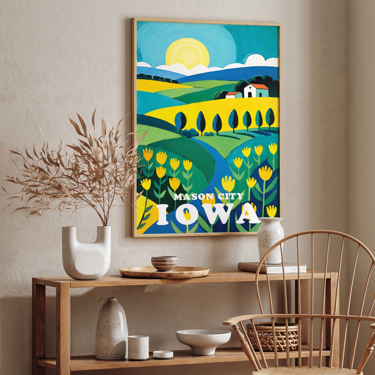 Mason City Iowa Travel Wall Art Poster