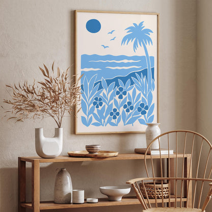 Icy Blue Florida Poster - Tropical Landscape Wall Art