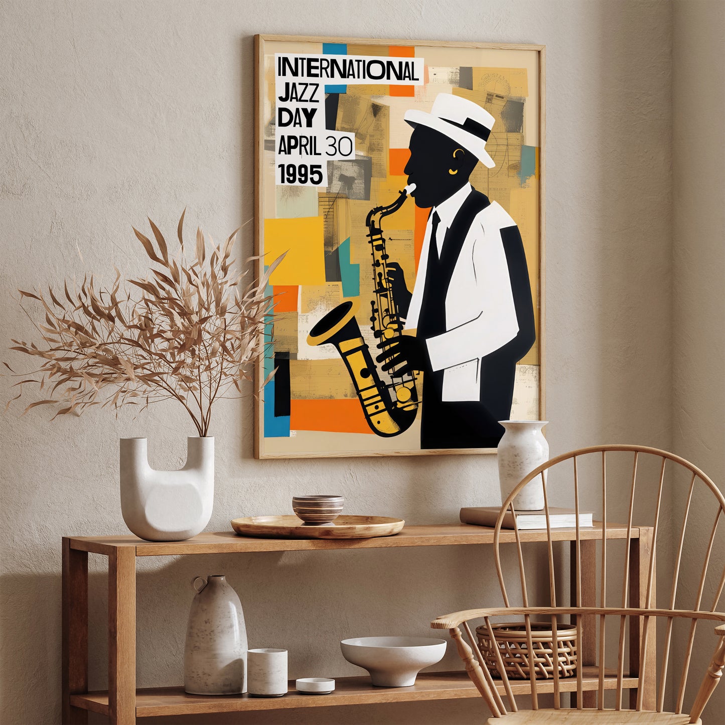 International Jazz Day Vintage Poster