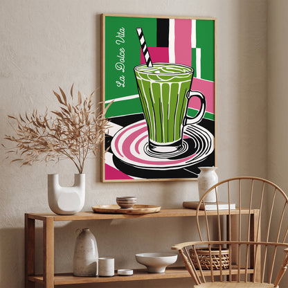 Green Matche Drink Kitchen Poster