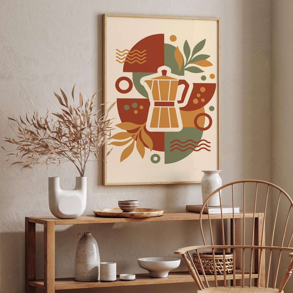 Moka Pot Coffee Art Poster