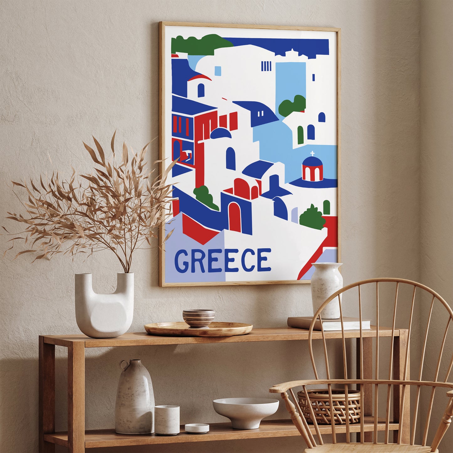 Minimalist Greece Travel Poster