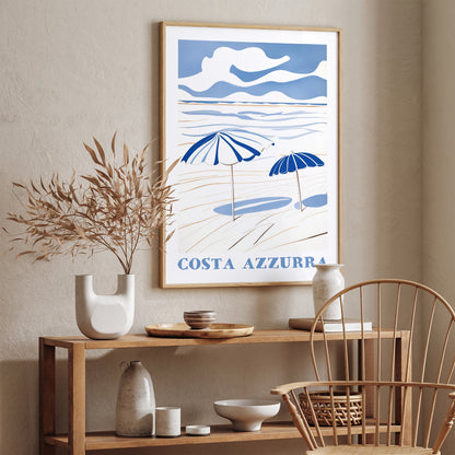 Costa Azzurra Holiday Travel Poster