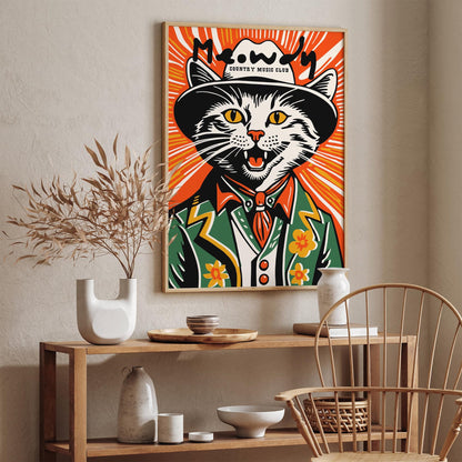 Meowdy Country Music Club Poster