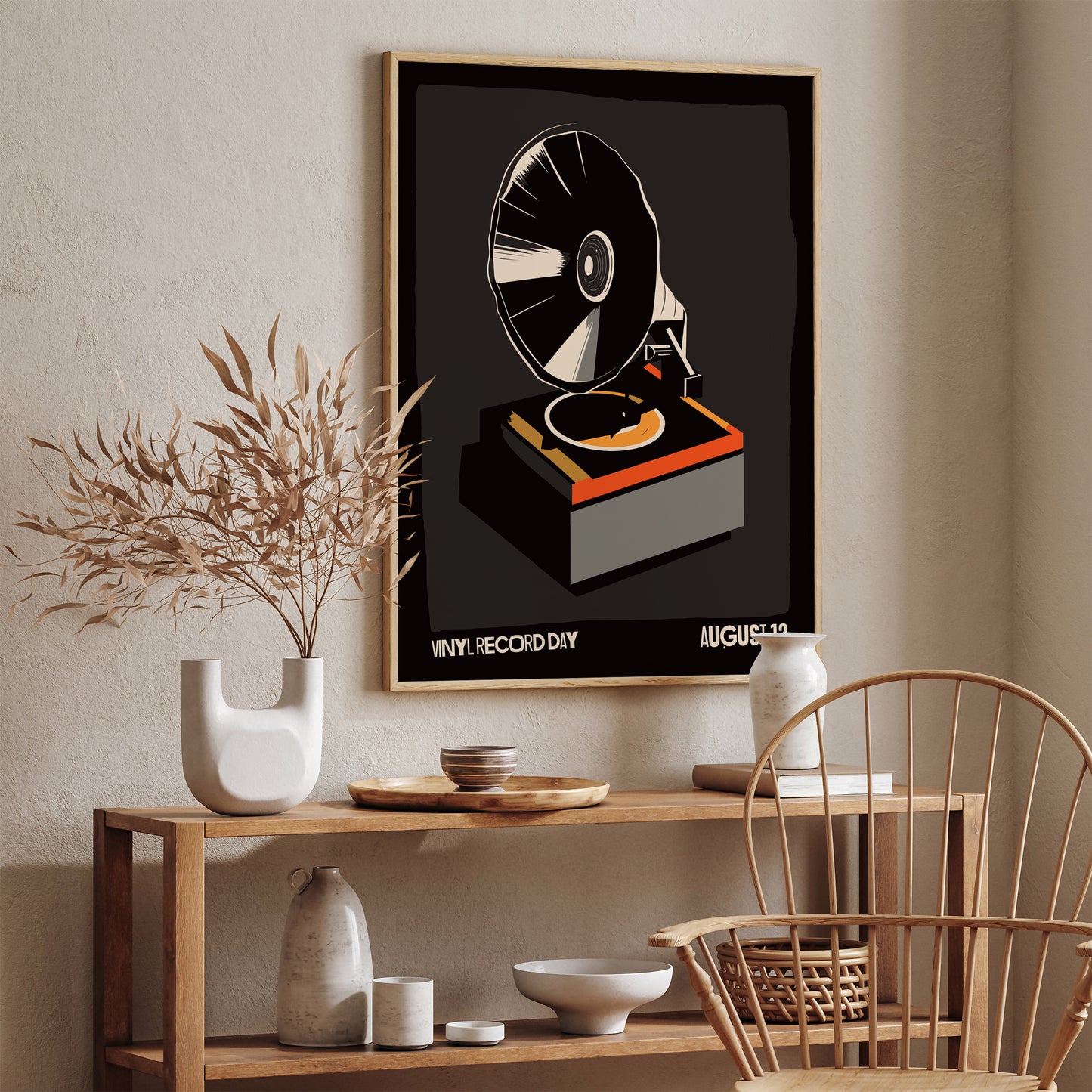 Vinyl Record Day - Gramophone Black Poster