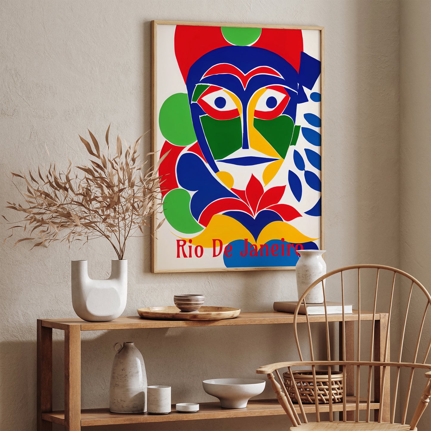 Rio De Janeiro Colorful Mask Wall Art