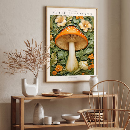 Vintage Morris Mushroom Art Print