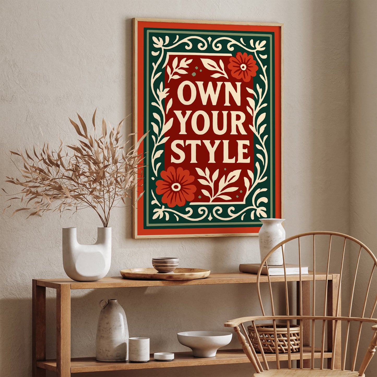 Own Your Style Quote Poster,  Fashion Room Decor