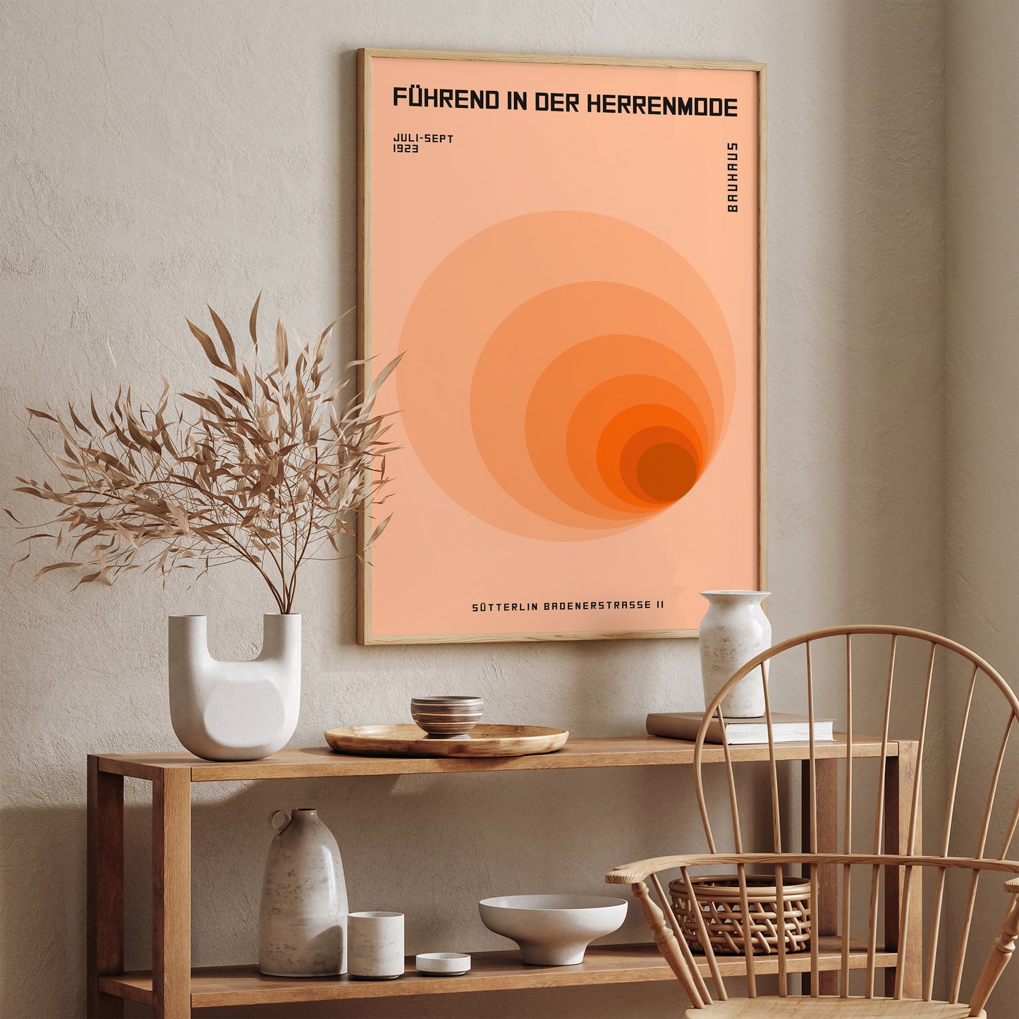 Peach Fuzz Bauhaus Poster