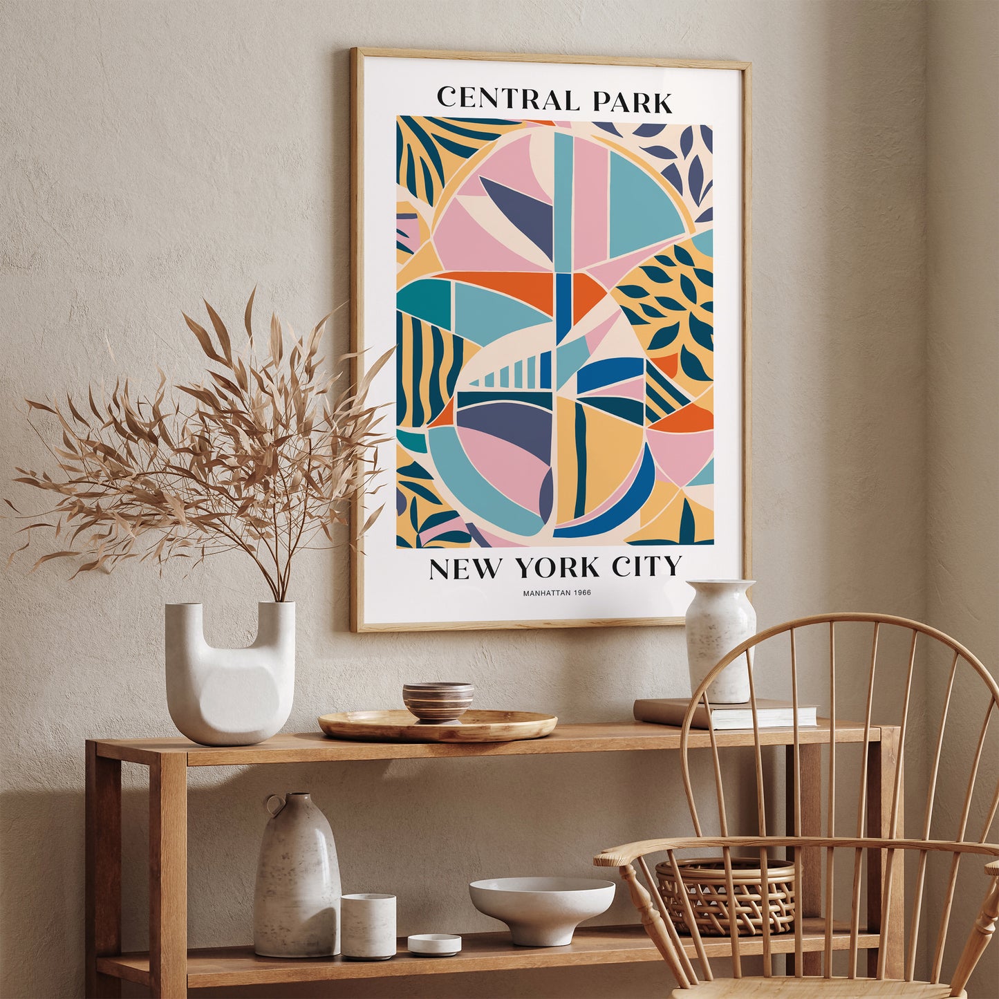 Abstract Central Park NYC Poster