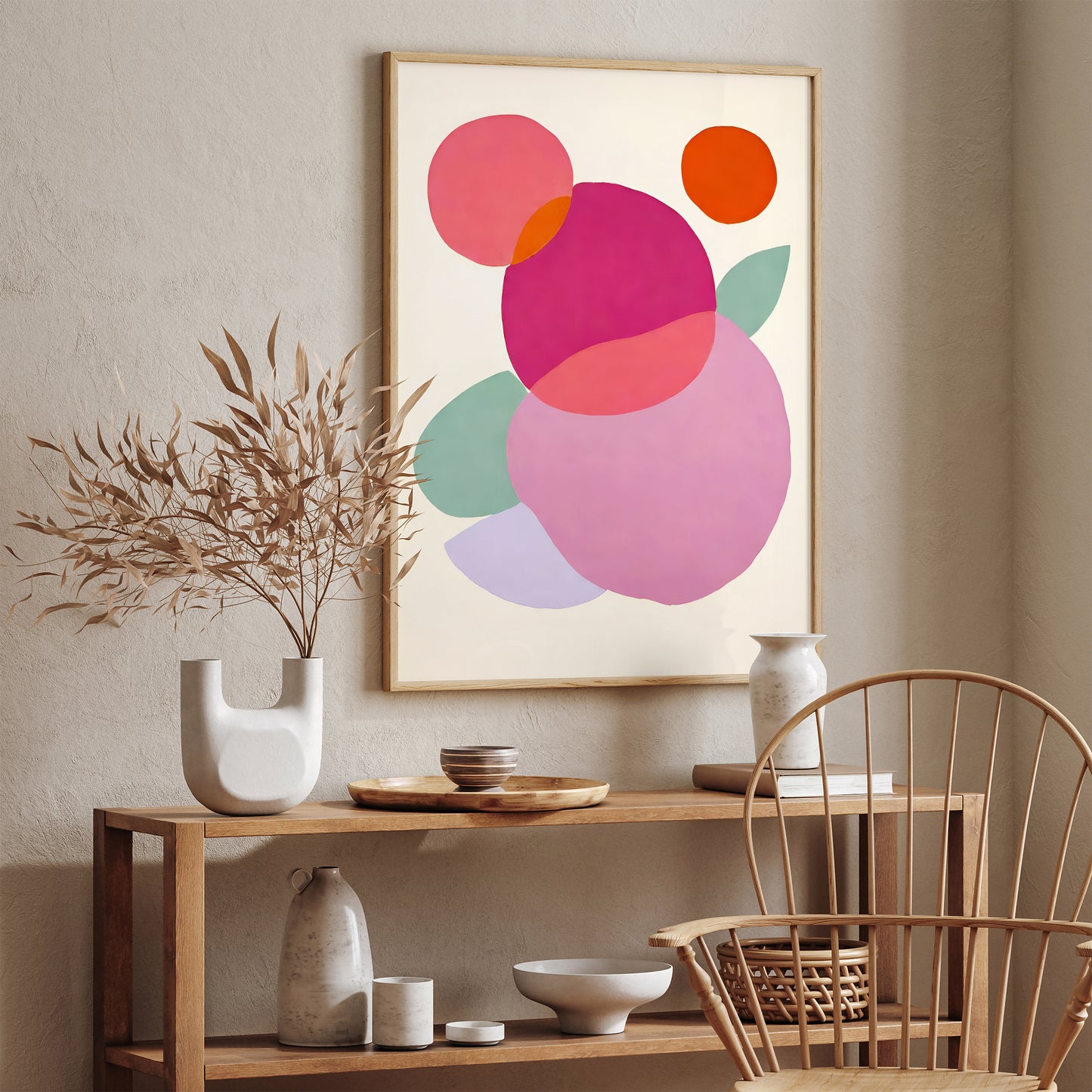 Modern Pinky Abstract Wall Art 2025