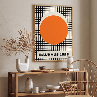 Orange Geometric Bauhaus Wall Art