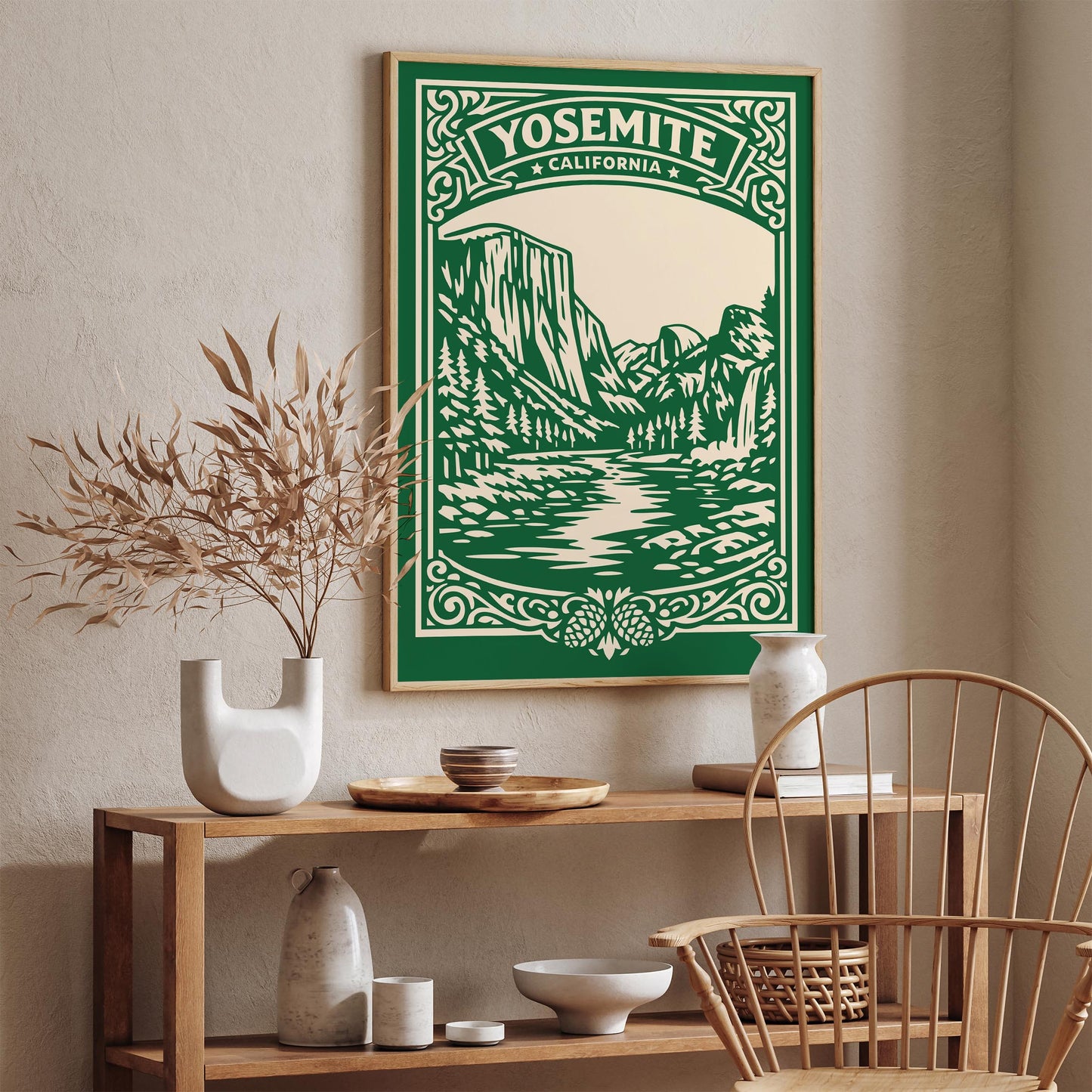 Yosemite National Park Poster - Vintage Travel Art Print
