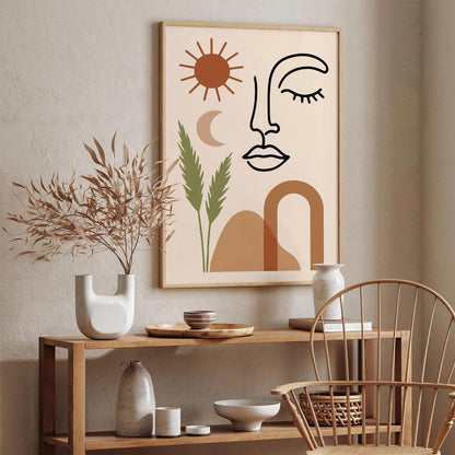 Boho Chic Poster - Aesthetic Japandi Wall Art