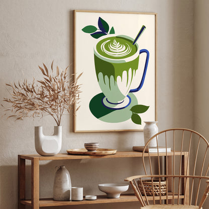 Matcha Drink Green Kitchen Poster