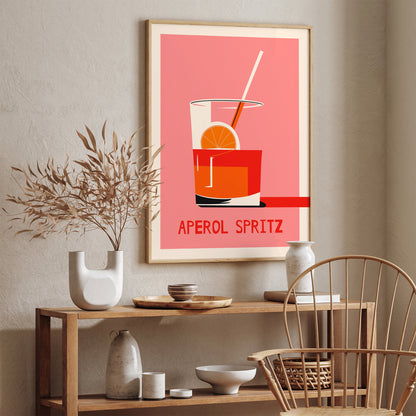 Aperol Spritz Pink Poster
