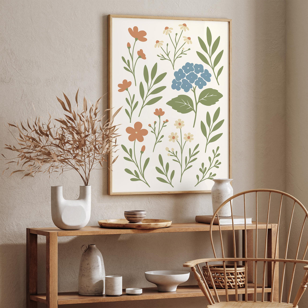 Vintage Floral Grandmother Poster
