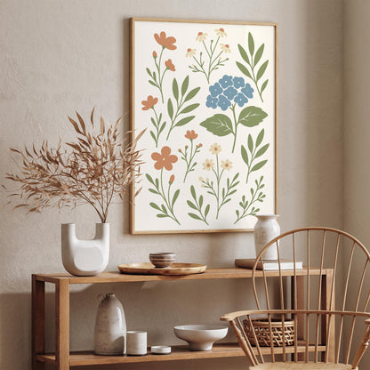 Vintage Floral Grandmother Poster
