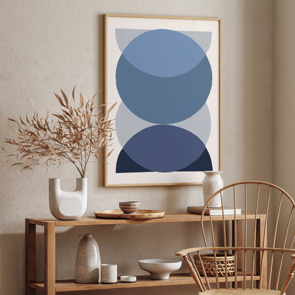 Modern Blue Tones Art Print