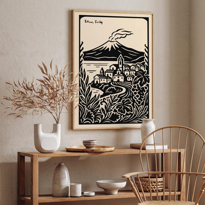 Etna Sicily Poster - Italian Landscape Wall Art
