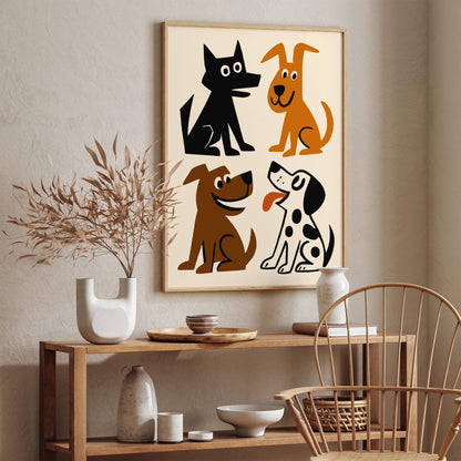 Funny Dogs Wall Art Print