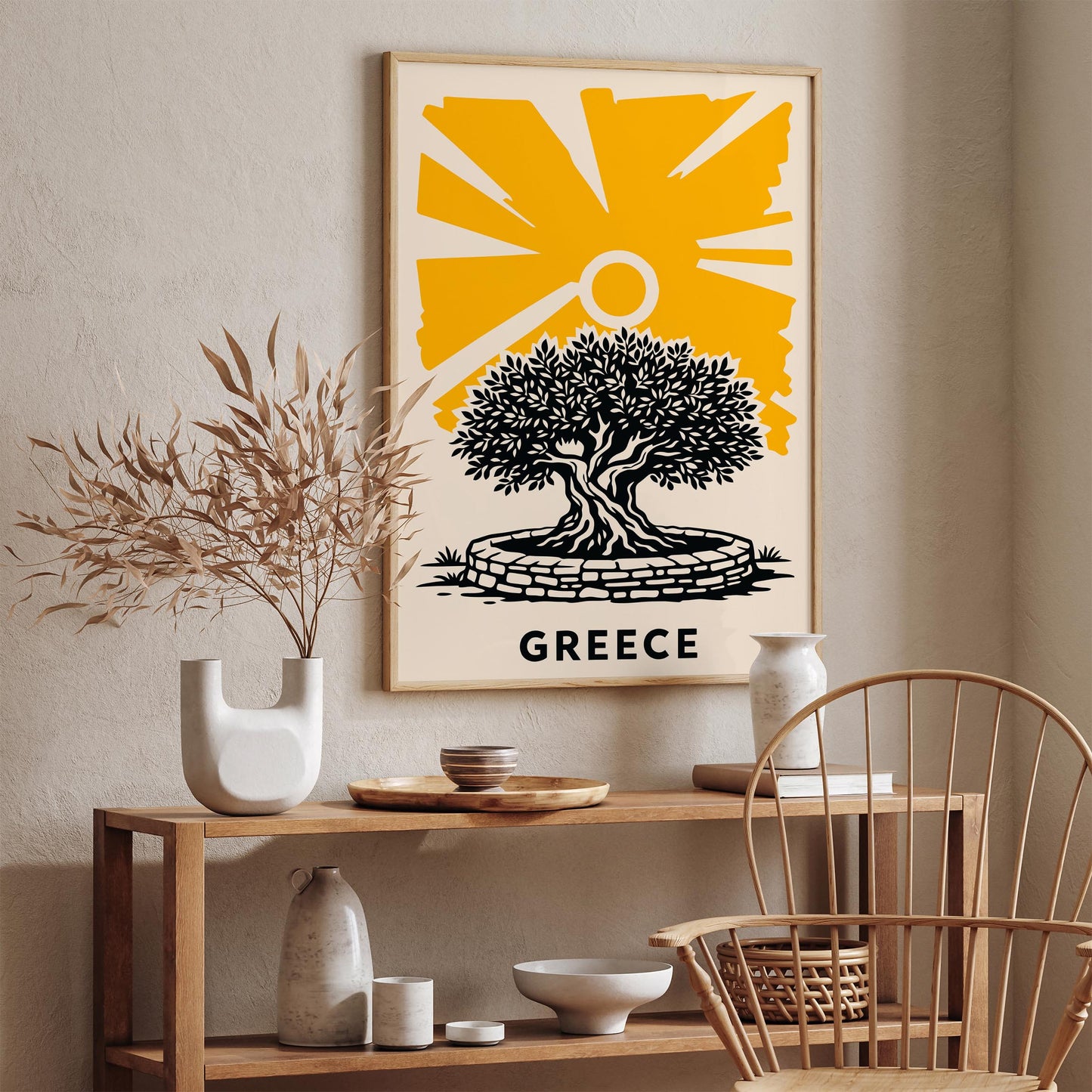 Greece Olive Tree Poster
