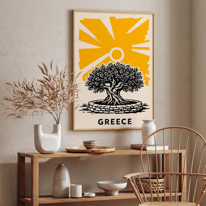 Greece Olive Tree Poster