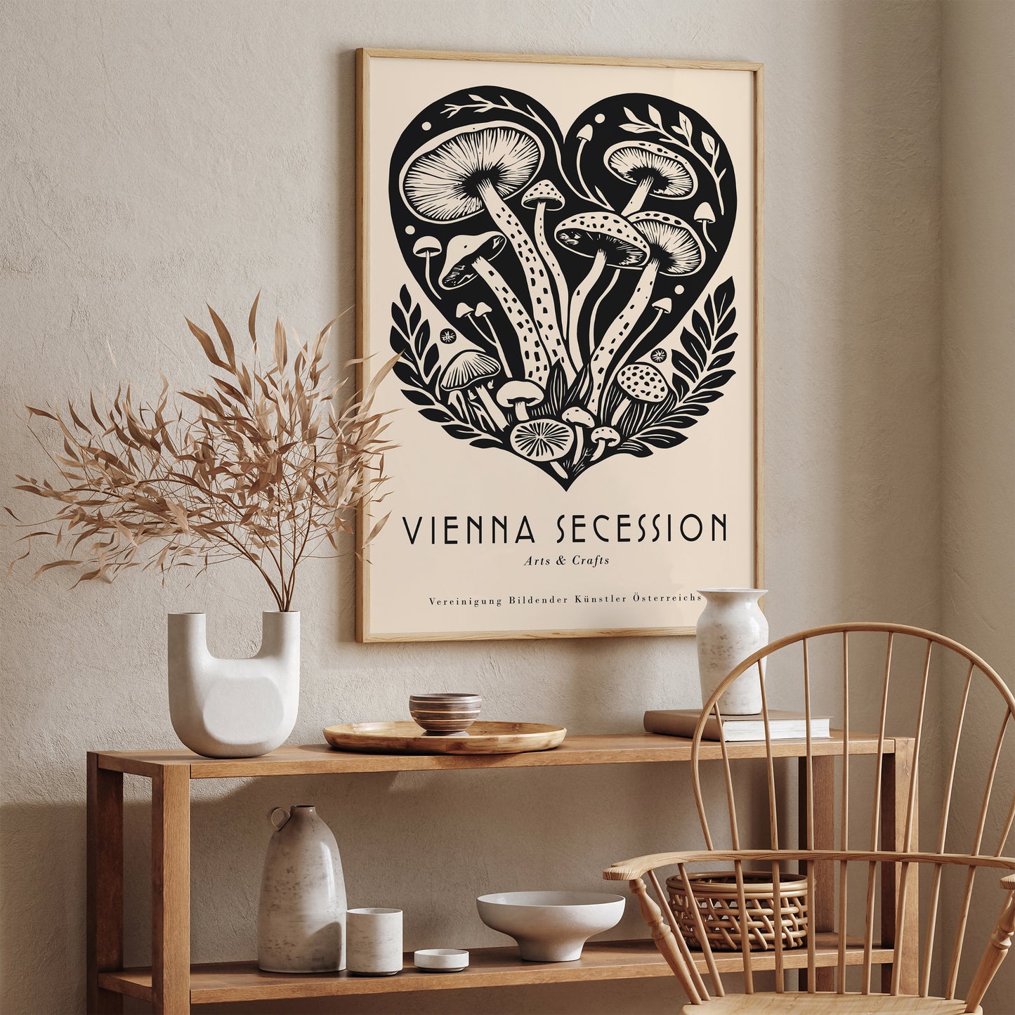 Vienna Secession Mushrooms Art Print