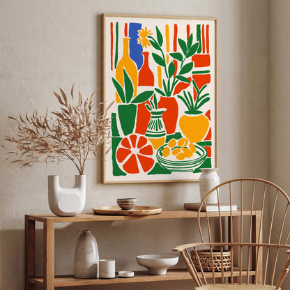 Colorful Still Life Poster in Italian Style