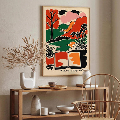 World Book Day Wall Art – Reading Lover Literary Poster